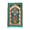 Tapis de Prière Islamique Rembourré en Velours avec Motif Mihrab Blanc pour Musulmans