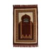 Tapis de Prière Islamique Rembourré en Velours avec Motif Kaaba pour Musulmans