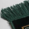 Tapis de Prière Islamique Rembourré en Velours avec Motif Mihrab Vert pour Musulmans