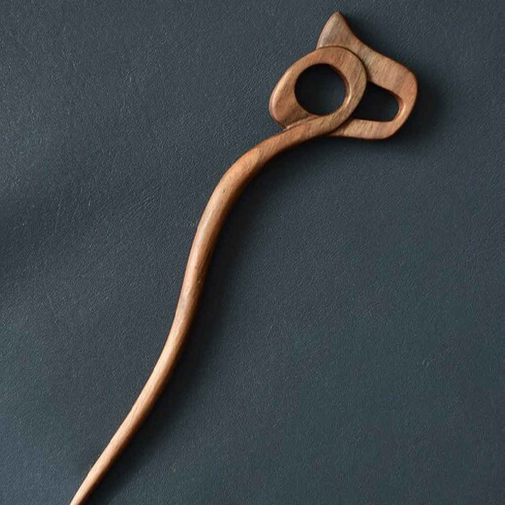 Bâtonnet de cheveux en bois fait main Matter Grande Taille