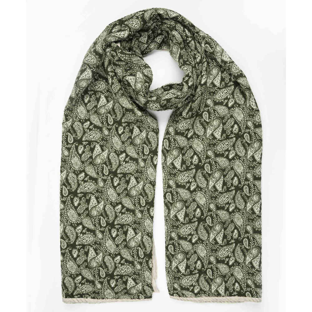 Châle Traditionnel pour Femme en Coton - Modèle Cachemire