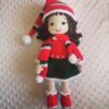 Amigurumi Poupée en Crochet Fait Main – Fille de Noël | Jouet en Peluche Doux