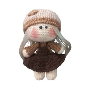 Amigurumi Poupée en Crochet Fait Main – Fille Chocolat | Jouet en Peluche Doux