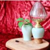 Lampe de table artistique en céramique – avec ensemble de vases fait main