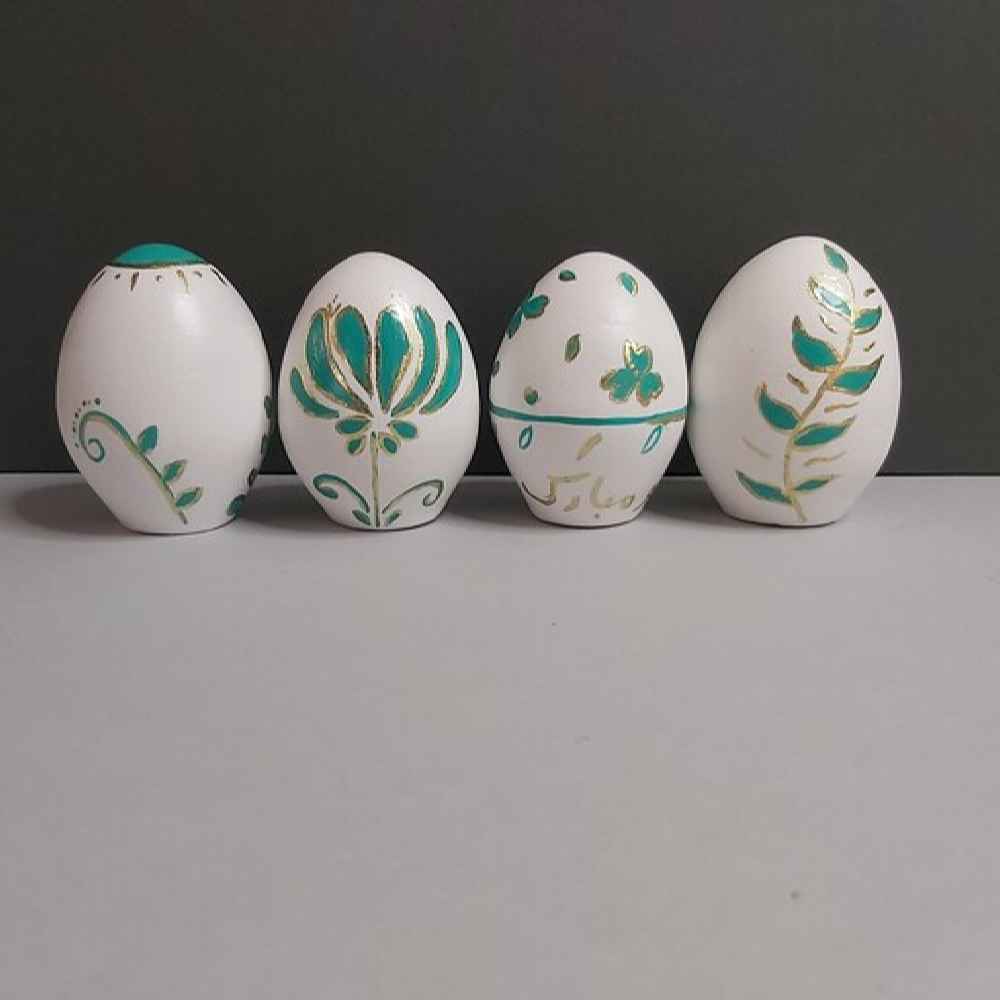 Œuf élégant en céramique pour Haftseen de Nowruz – Oiseau