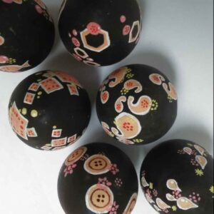 Œuf décoratif en céramique persane – Paisley