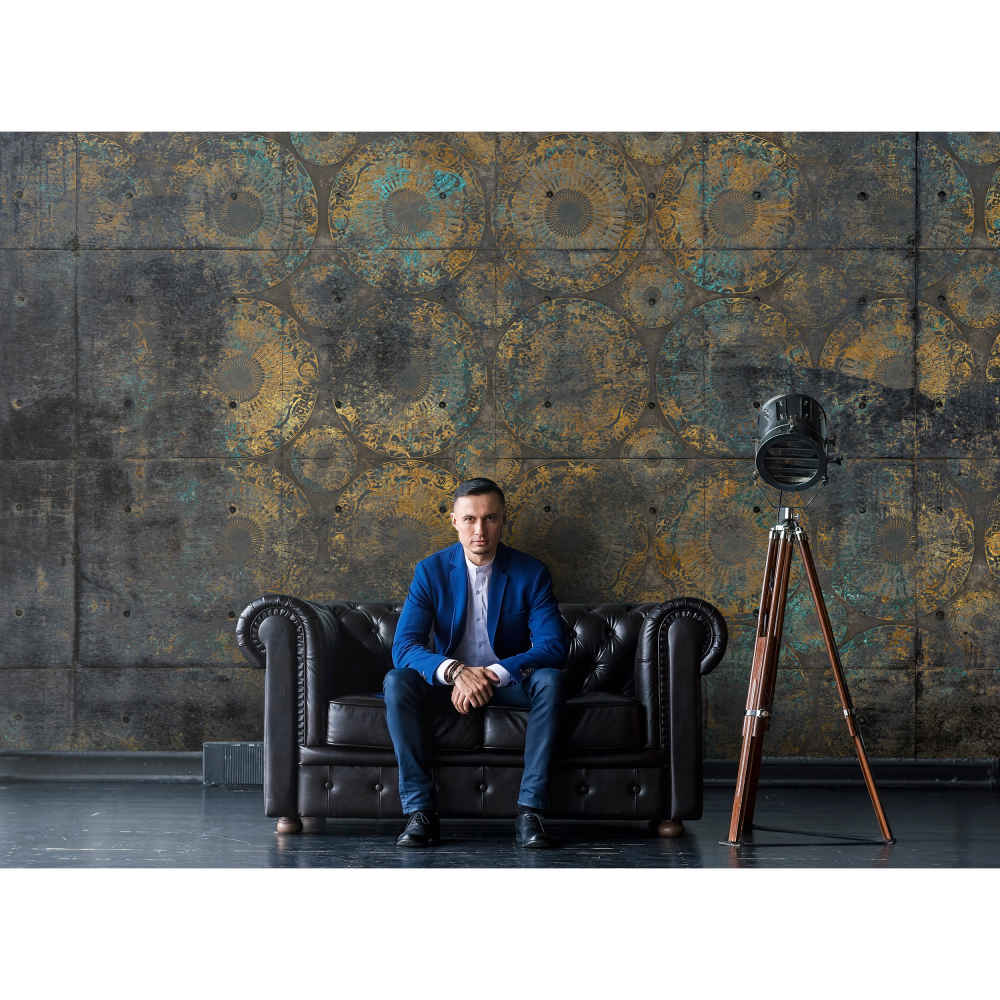 Fresque murale abstraite grise modèle Classique pour intérieurs modernes