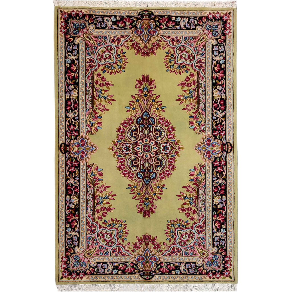 Tapis en laine persan noué à la main avec design Médaillon modèle Narenj