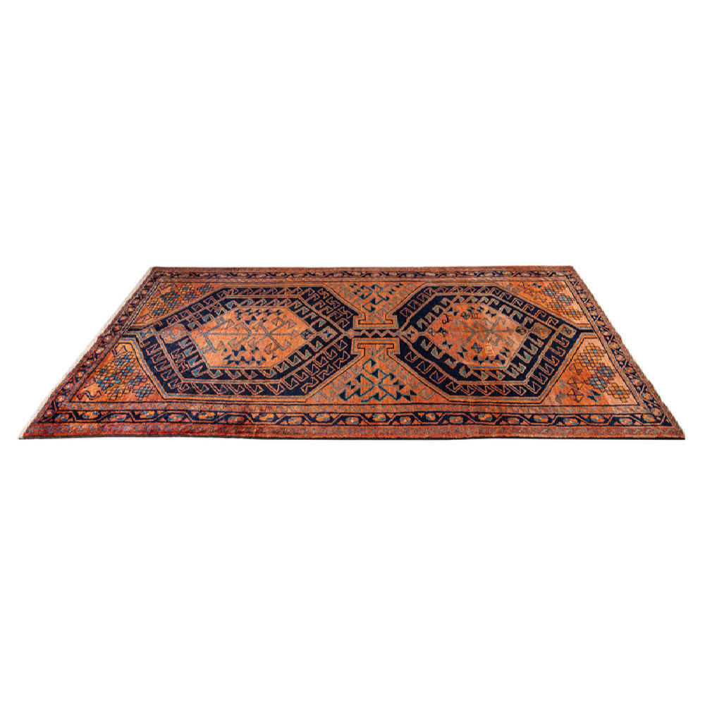 Tapis persan tribal vintage noué à la main modèle Meshkin