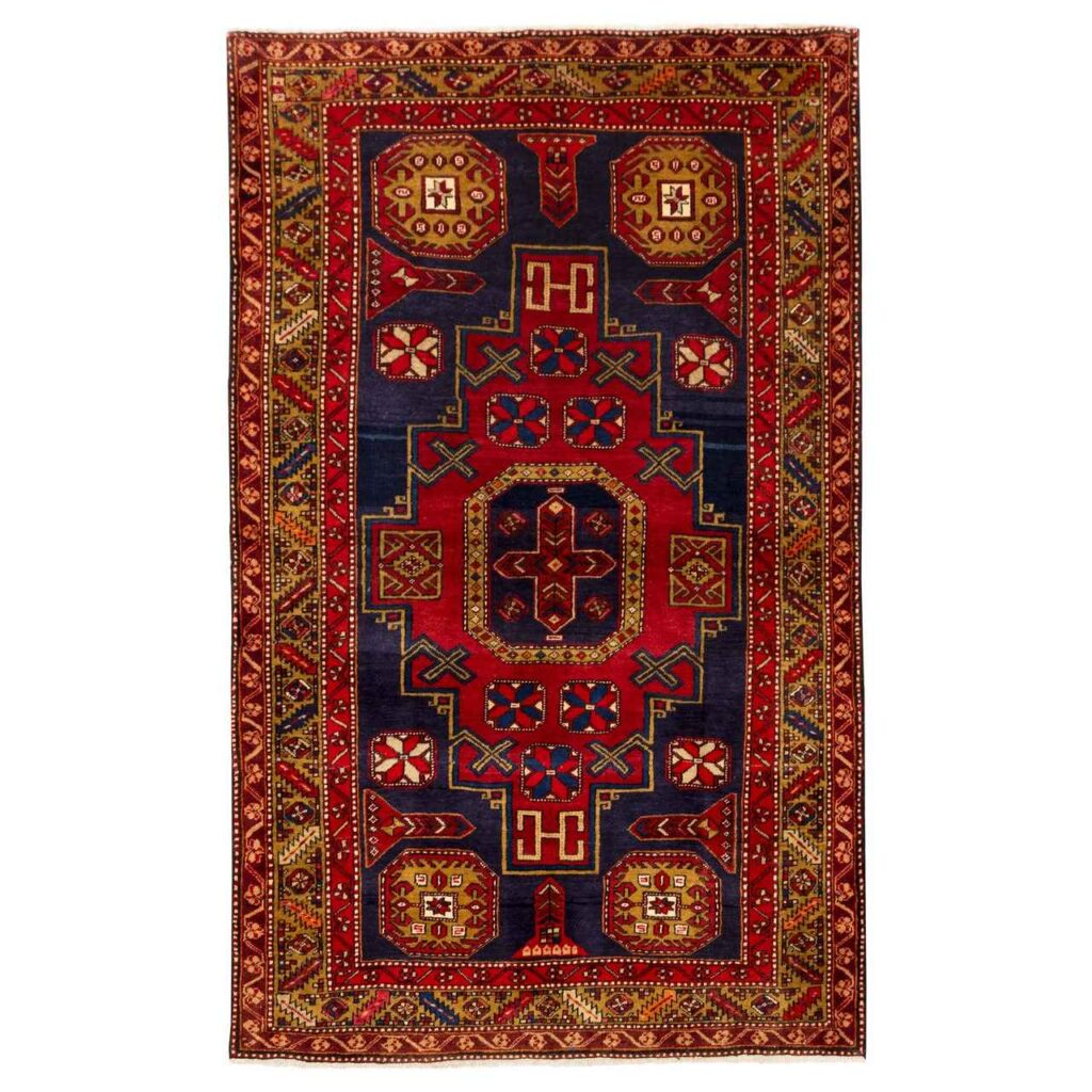Tapis persan tribal vintage noué à la main modèle Negar