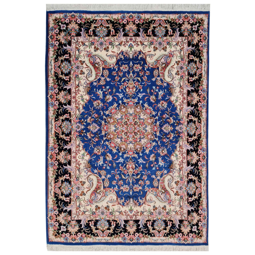 Tapis en laine persan noué à la main avec design Médaillon modèle Yosra