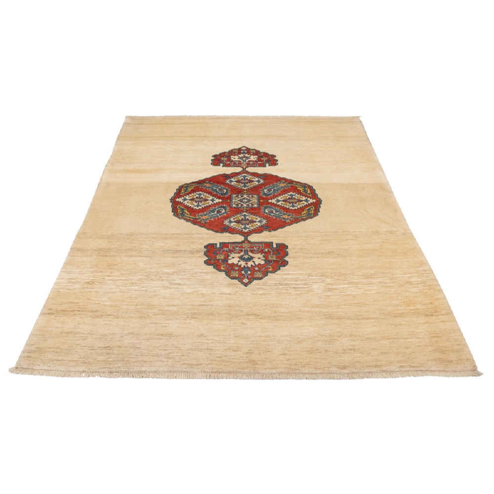 Tapis persan avec laine noué à la main Riz Mahi crème