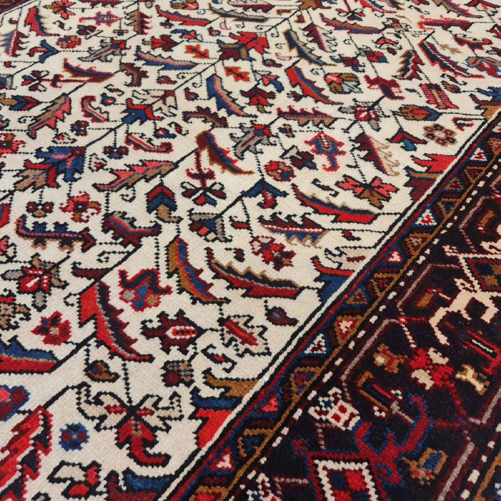 Tapis persan vintage runner noué à la main modèle Haleh