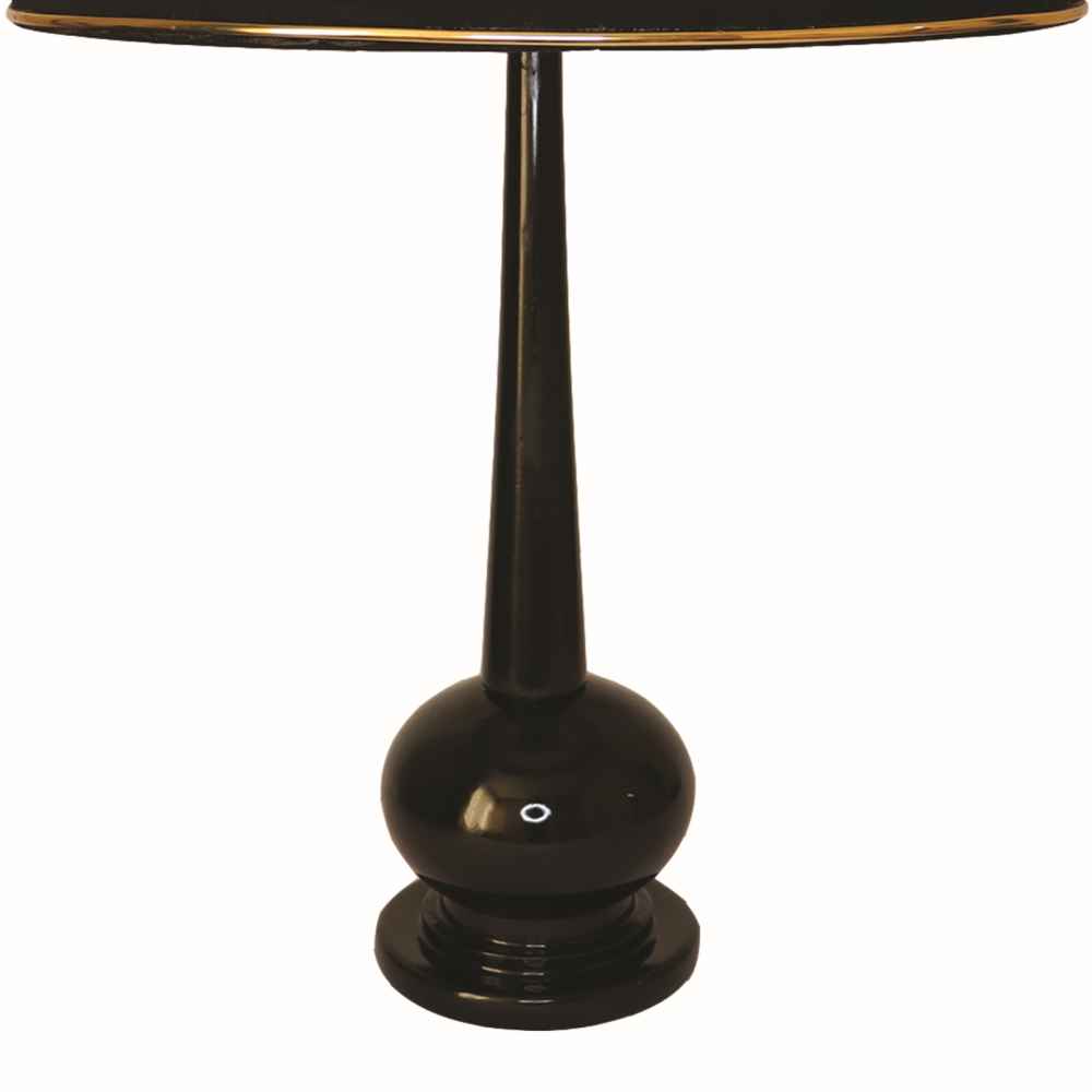 Lampe de table en bois – modèle artisanal noir Riana