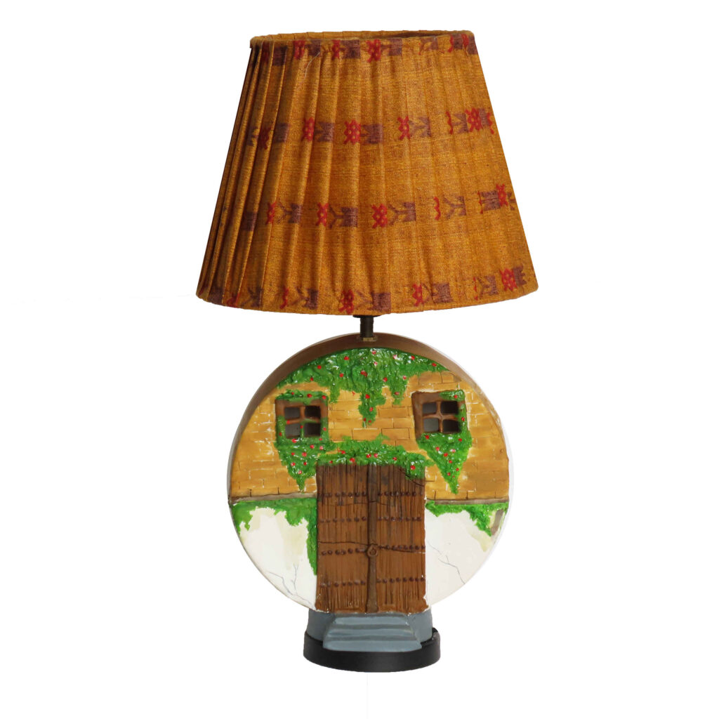 Lampe de table fantaisie – maison en céramique faite main