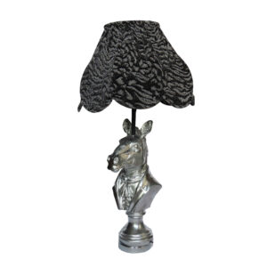 Lampe de table fantaisie – zèbre en céramique fait main