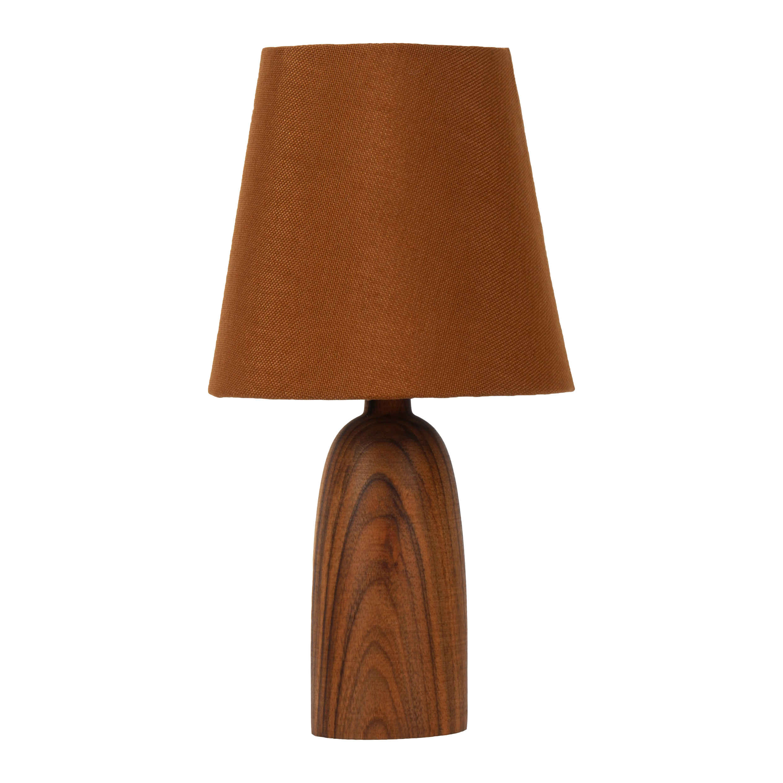Lampe de table en bois – modèle artisanal brun Elika