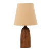 Lampe de table en bois – modèle artisanal crème Mana