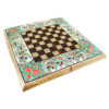 Plateau d'Échecs en Marqueterie Incrustée en Bois Persan Modèle Naghashi