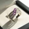 Bague en argent avec améthyste pour femmes Nastaran