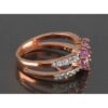 Bague en argent avec améthyste pour femmes Fleur