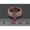 Bague en argent avec améthyste pour femmes Fleur