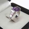 Bague en argent avec améthyste pour femmes Mahlagha