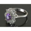 Bague en argent avec améthyste pour femmes Sarvenaz