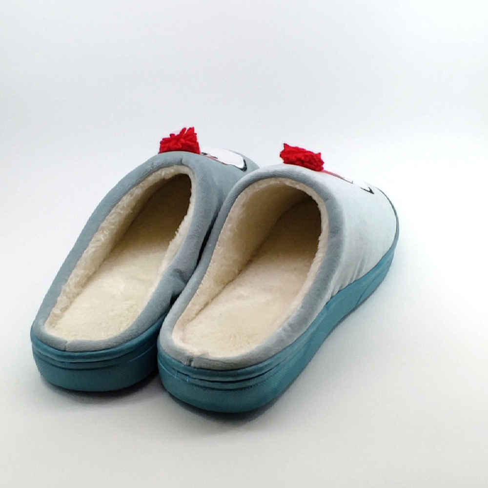 Chaussons Doux Bleu pour Femmes Modèle Pingouin