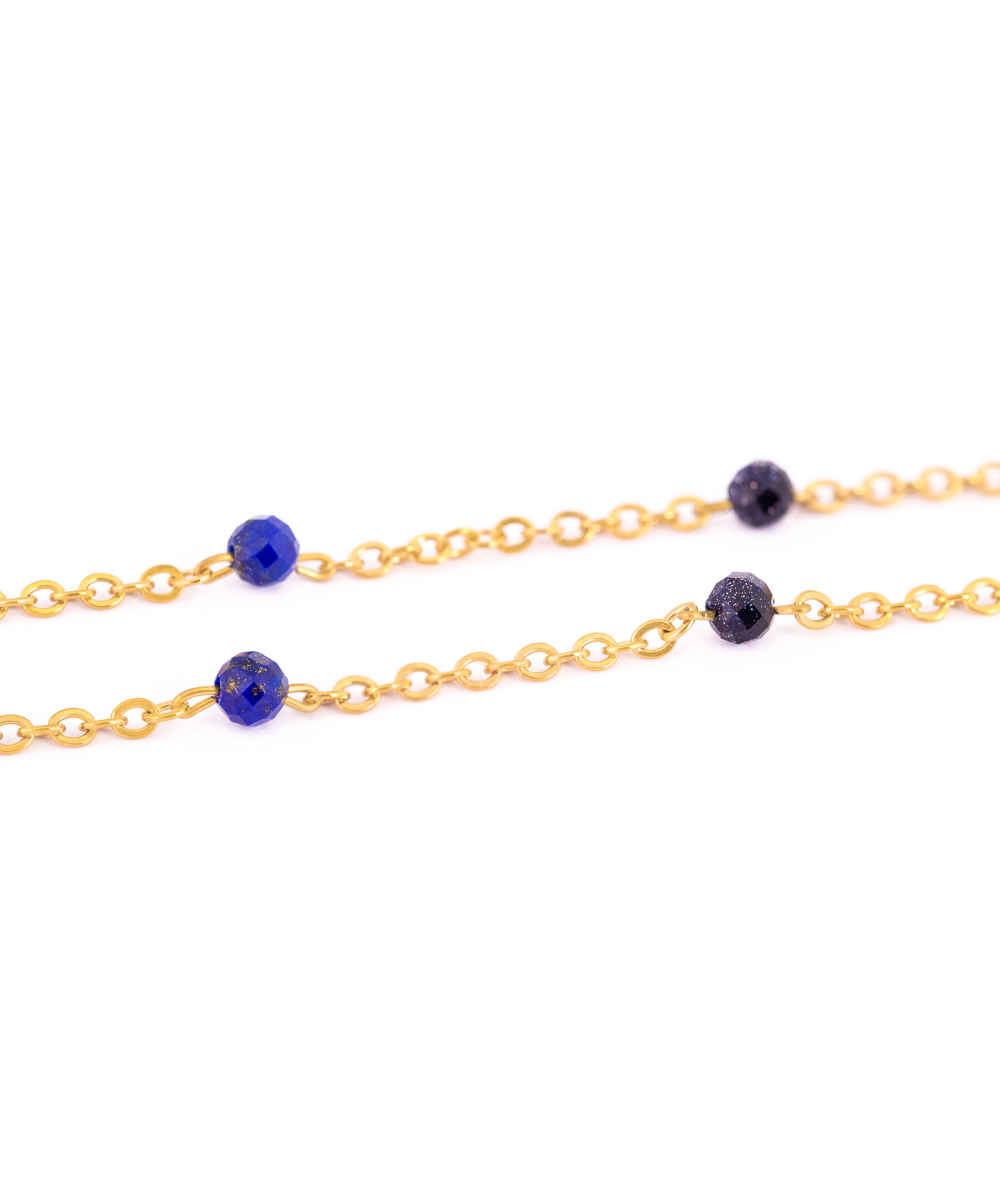 Collier plaqué or persan pour femmes Janan avec œil maléfique