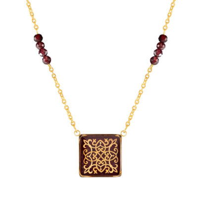 Collier plaqué or persan pour femmes Toranj artistique