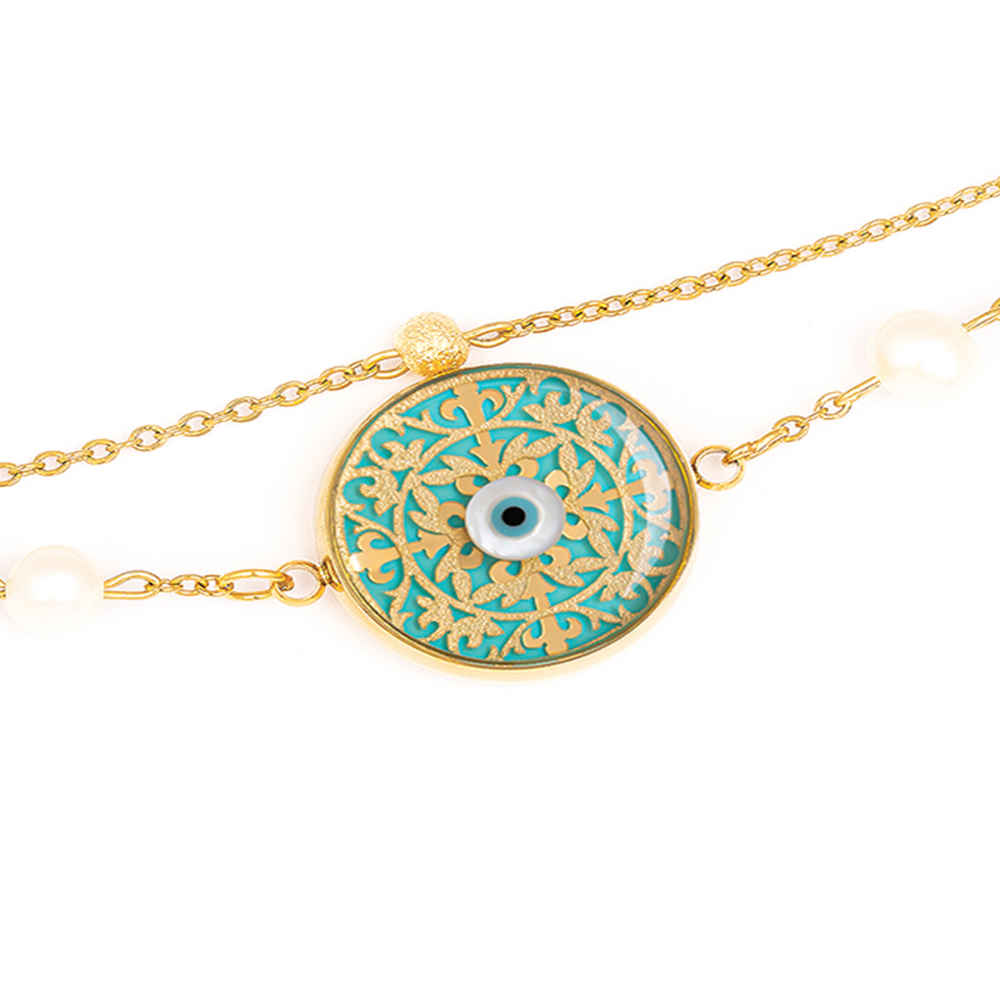 Bracelet Perlé Persan pour Femme – Design Cheshm Nazar