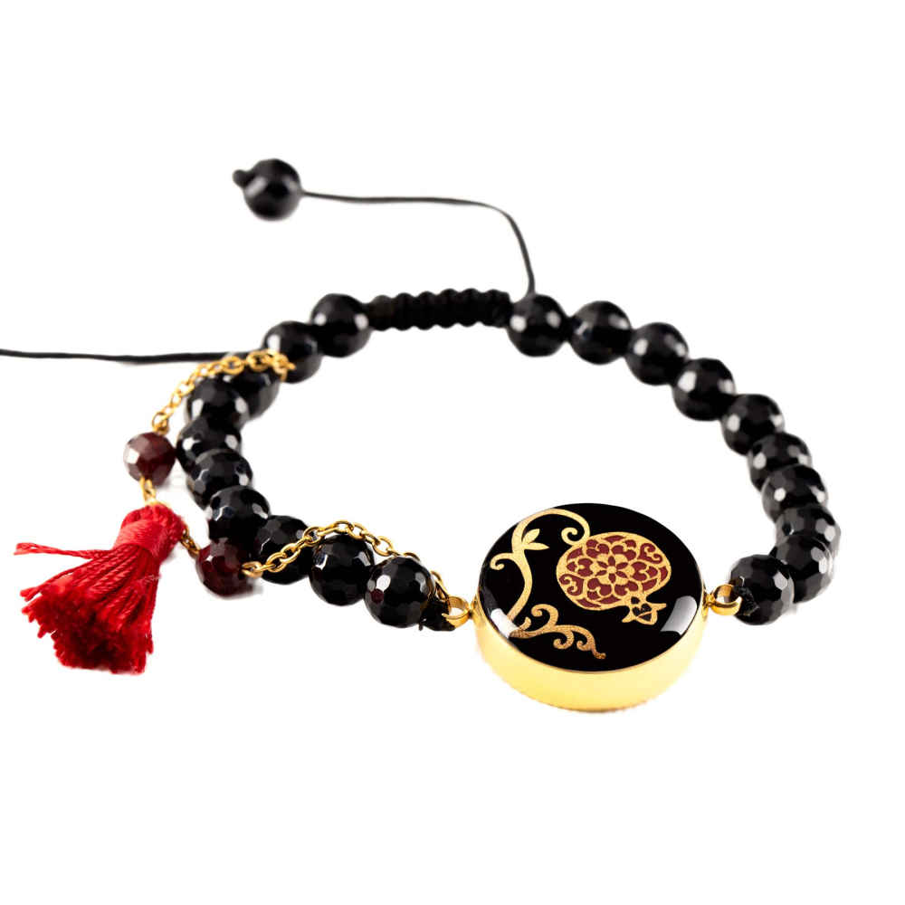 Bracelet Perlé Persan pour Femme – Anar Noir