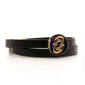 Bracelet en cuir persan pour hommes et femmes – Hich Noir