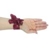 Montre foulard en tissu floral bohème pour femmes – Calligraphie perse Khoda Ba Man Ast