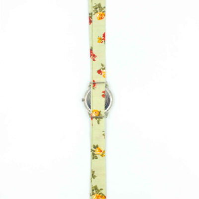 Montre foulard en tissu floral bohème pour femmes – Calligraphie perse Nashavad Fash