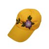 Casquette jaune brodée pour femme – Modèle Elmira