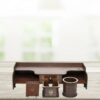 Accessoires organiseur de bureau en bois – Modèle Saha (5 pièces)