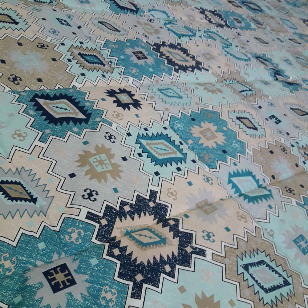 Couverture Korsi persane – Épaisse, lourde et chaude taille double Turquoise