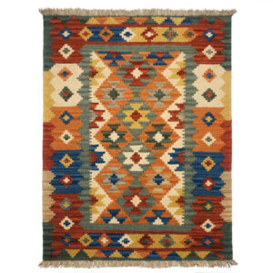 Tapis Kilim en laine persane tissé à la main Traditionnel Modèle Elyas