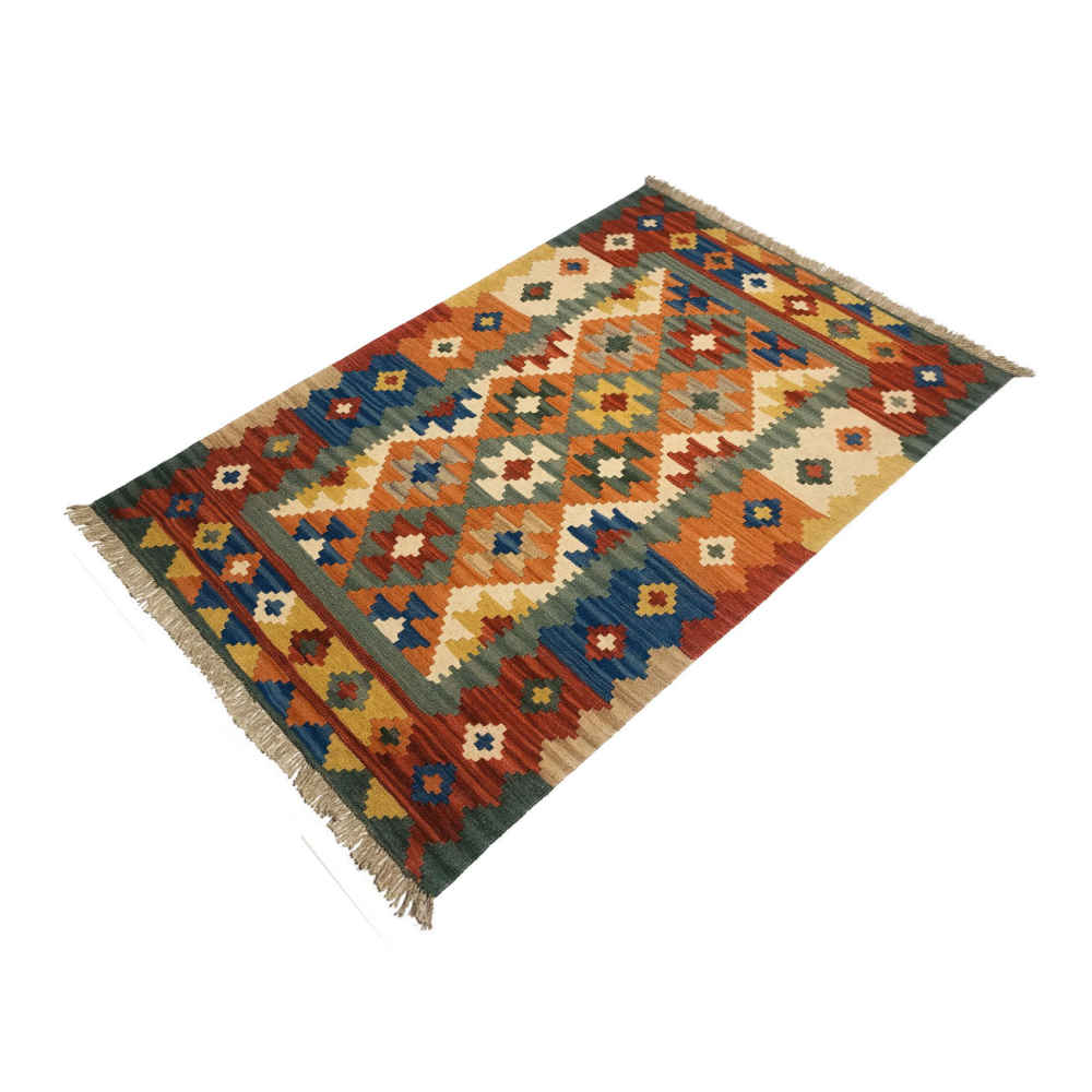 Tapis Kilim en laine persane tissé à la main Traditionnel Modèle Elyas