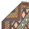 Tapis Kilim en laine persane authentique tissé à la main traditionnellement à Firuzabad géométrique