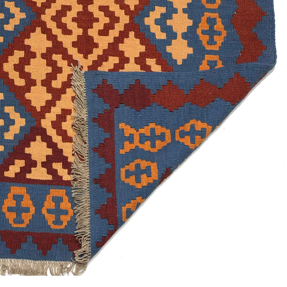 Tapis Kilim en laine persane tissé à la main Traditionnel Qashqai Mohana