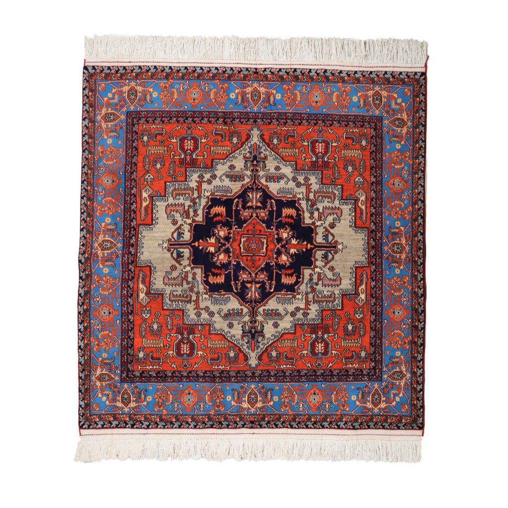 Tapis persan noué à la main Isfahan Médaillon laine