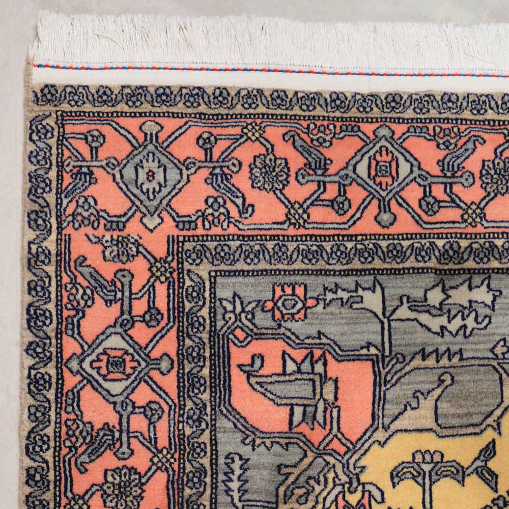 Tapis persan noué à la main Isfahan tribal laine Hannah