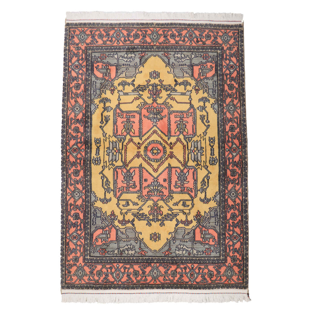 Tapis persan noué à la main Isfahan tribal laine Hannah