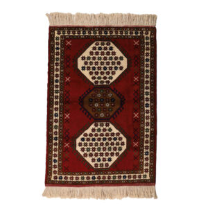 Tapis persan en laine tribal noué à la main Javaneh