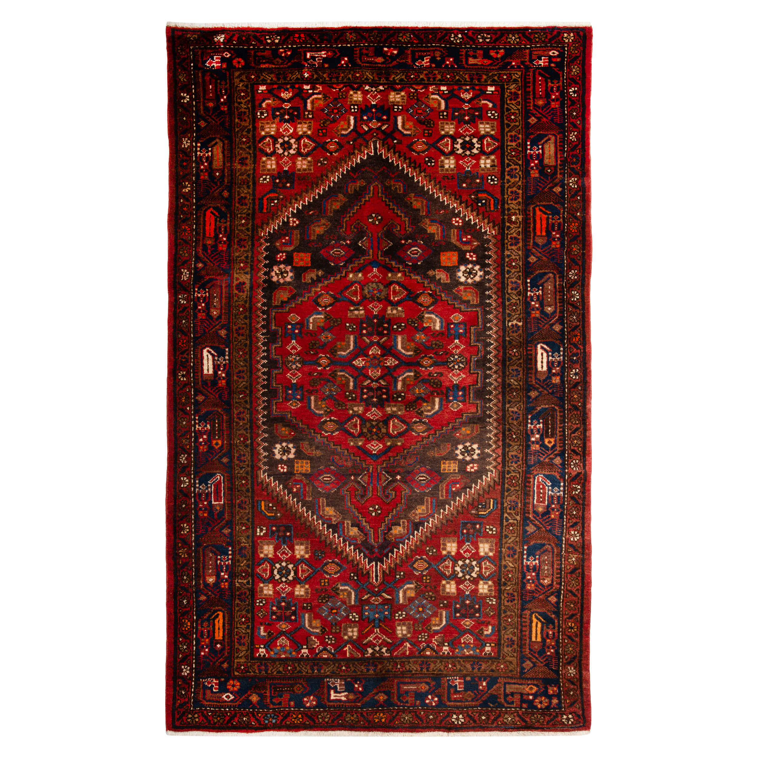 Tapis persan noué à la main chef-d'œuvre Zanjan en laine Bahram