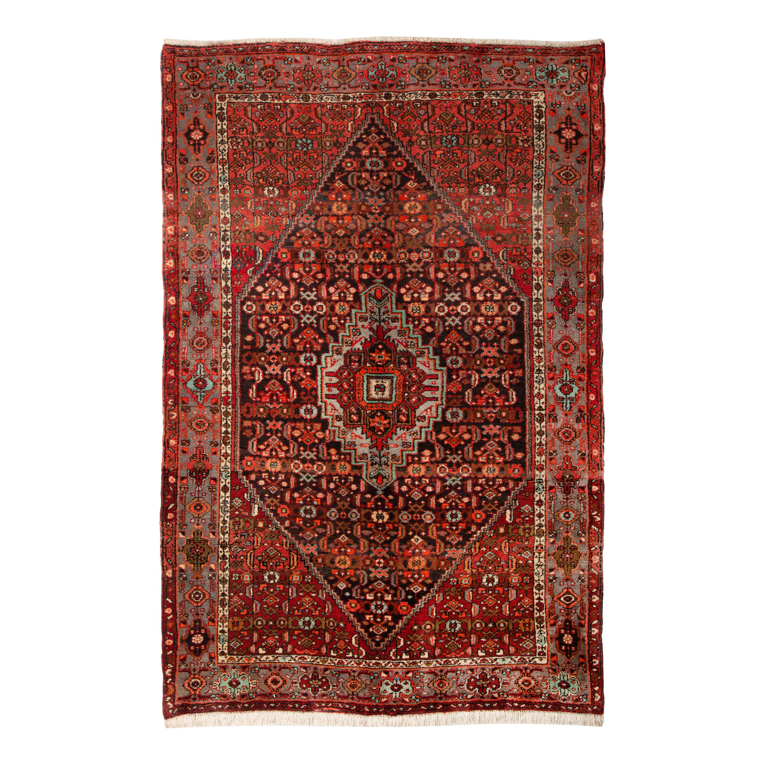 Tapis persan noué à la main chef-d'œuvre Zanjan en laine Mahtab