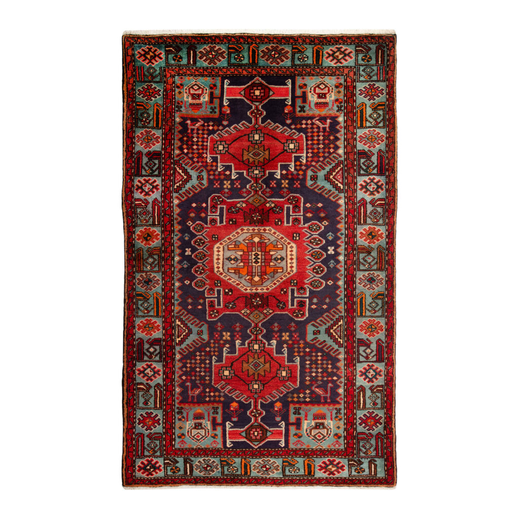 Tapis persan noué à la main chef-d'œuvre Zanjan style tribal
